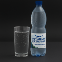 Карпатська джерельна газована 0,5 л